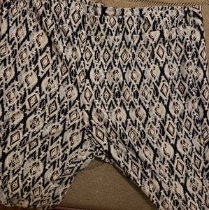 A pair of patterned leggings